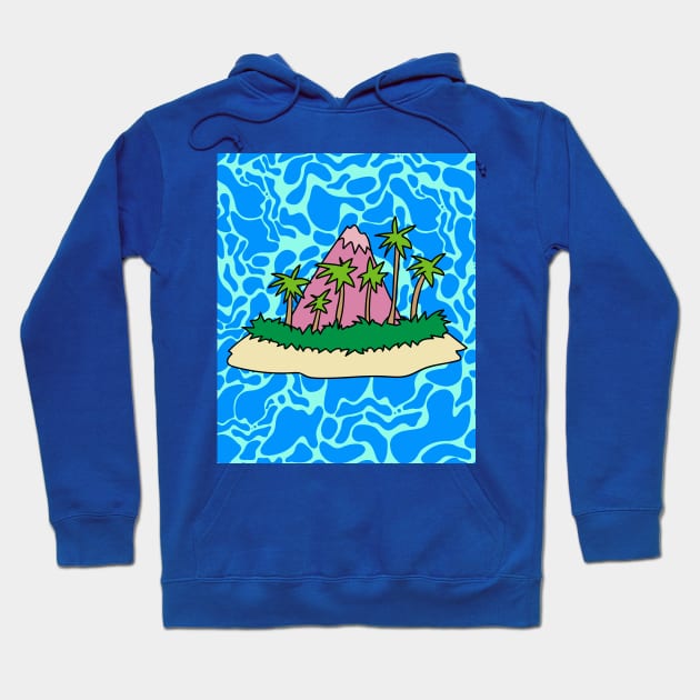 Lonely Island Relaxation Sun Hoodie by flofin